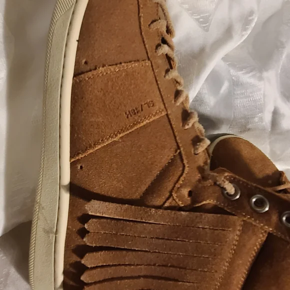 Saint Lauren Brown Suede High-Top Sneakers - Picture 5 of 11